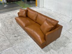 Santa Monica 2 Seater Leather Sofa - 2