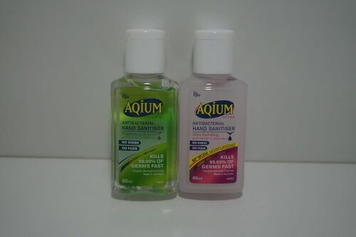 Aqium Antibacterial Hand Sanitiser (Aloe) 60Ml x 9, Aqium Antibacterial Hand Sanitiser (Ultra Hydrating) x 7