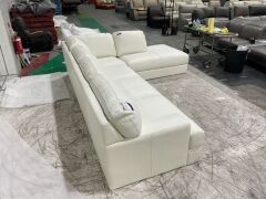 Melbourne Leather 4 Seater Corner Modular with Terminal - 4