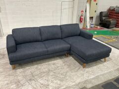 Lexi 2.5 Seater Fabric Lounge with Chaise - 2