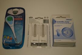 8 x Vicks Fever InSight Thermometer, Braun Thermometer Lens Filters & Omron Thermometer Probe Covers