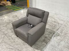 Fabric Electric Recliner Armchair - 6