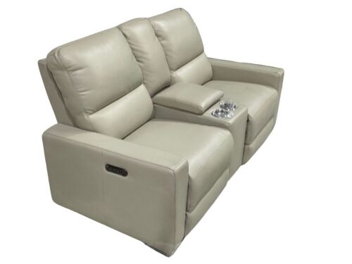 Encore 2 Seater Electric Leather Recliner Loveseat with 2 Cupholders