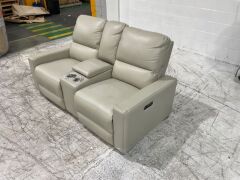 Encore 2 Seater Electric Leather Recliner Loveseat with 2 Cupholders - 6