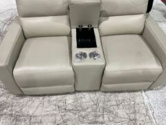 Encore 2 Seater Electric Leather Recliner Loveseat with 2 Cupholders - 7