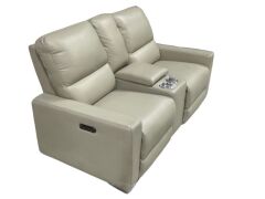Encore 2 Seater Electric Leather Recliner Loveseat with 2 Cupholders - 2