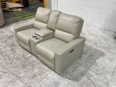 Encore 2 Seater Electric Leather Recliner Loveseat with 2 Cupholders - 7
