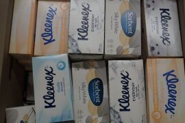 Various Tissue Boxes including Kleenex and Sorbent approx 40 boxes - 2