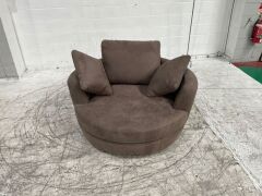 Snuggle Fabric Swivel Chair - 2