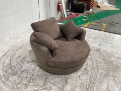 Snuggle Fabric Swivel Chair - 3