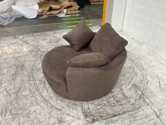 Snuggle Fabric Swivel Chair - 4