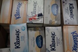 Various Tissue Boxes including Kleenex and Sorbent approx 40 boxes - 3
