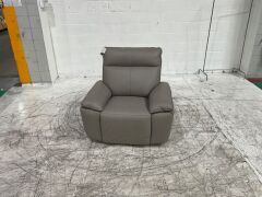 Leather Electric Recliner Armchair - 2