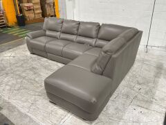 DNL Carlton 4 Seater Leather Modular Lounge - 3