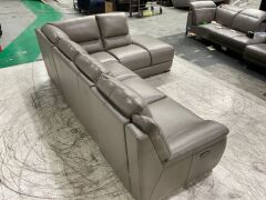 DNL Carlton 4 Seater Leather Modular Lounge - 5