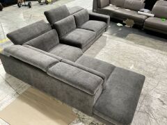 Jansen 3 Seater Fabric Corner Lounge with Chaise - 5