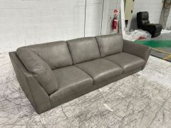 3 Seater Leather Sofa - 6