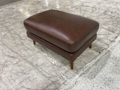 Zane Small Leather Ottoman - 3