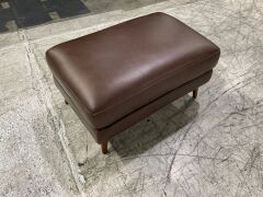 Zane Small Leather Ottoman - 4