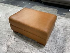 Melbourne Leather Ottoman - 5
