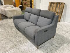 3 Seater Fabric Electric Recliner Sofa - 3