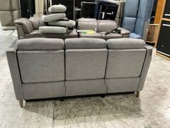 3 Seater Fabric Electric Recliner Sofa - 5