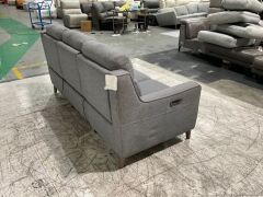 3 Seater Fabric Electric Recliner Sofa - 6