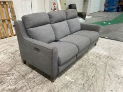 3 Seater Fabric Electric Recliner Sofa - 7