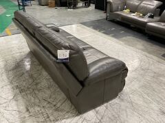 Leroy 3 Seater Leather Sofa - 5