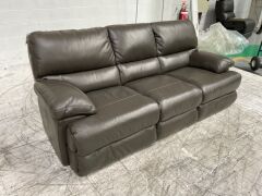 Leroy 3 Seater Leather Sofa - 6