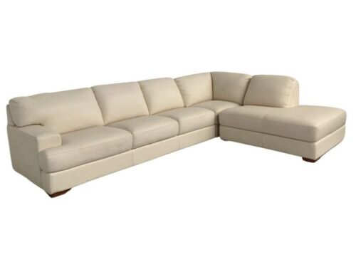 DNL Melbourne 3 Seater Leather Modular Lounge with Chaise