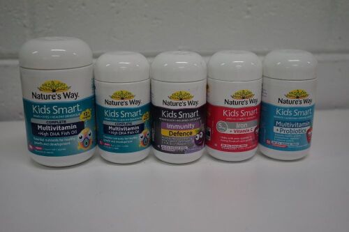 Nature's Way Kids Smart Mixed jars Complete Multivitamins, Iron and Immunity Defence x 10