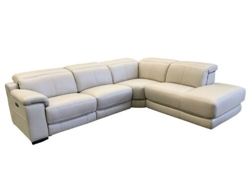 Austin 5 Seater Leather Modular Lounge with Chaise