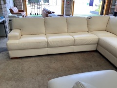 Melbourne 3 Seat Leather Corner Sofa with Terminal - 8