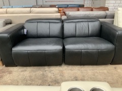 Ellison 2 Seater Leather Electric Recliner Sofa - 7