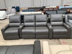 Encore X Leather Reclining Home Theatre Sofa - 4
