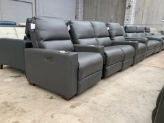 Encore X Leather Reclining Home Theatre Sofa - 5