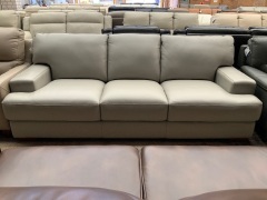 Melbourne 3 Seater Leather Sofa - 5