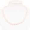 Lovely Single Strand Of Japanese Semi Baroque Akoya Pearls On White Silk. - 4