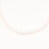 Lovely Single Strand Of Japanese Semi Baroque Akoya Pearls On White Silk. - 5