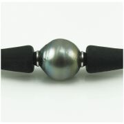 Tahitian pearl set neoprene rubber elastic bracelet - 2
