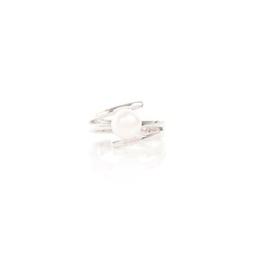White Pearl Sterling Silver Ring