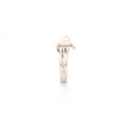White Pearl Sterling Silver Ring - 4