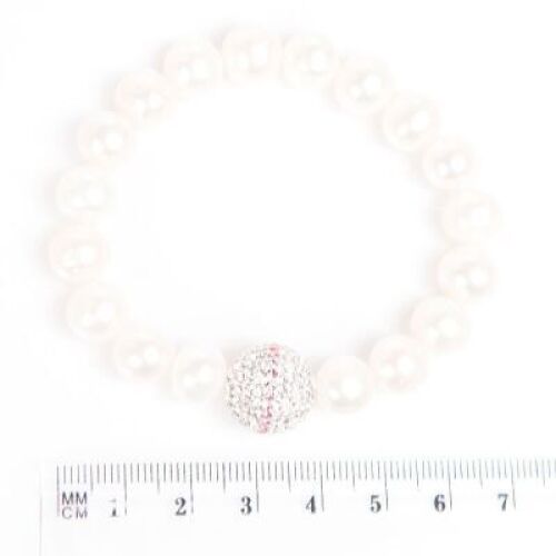 Single Strand White Freshwater Pearl Bracelet