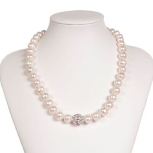 Freshwater Pearl & Crystal Set Necklace