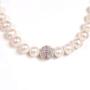 Freshwater Pearl & Crystal Set Necklace - 2