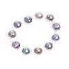 Single Strand Black White Freshwater Pearl Bracelet - 3