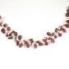 Natural Double Strand Freshwater Pearl And garnet Necklace - 2