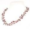 Natural Double Strand Freshwater Pearl And garnet Necklace - 3