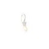 Natural Freshwater Cultured Pearl & CZ Set Silver Earrings - 2